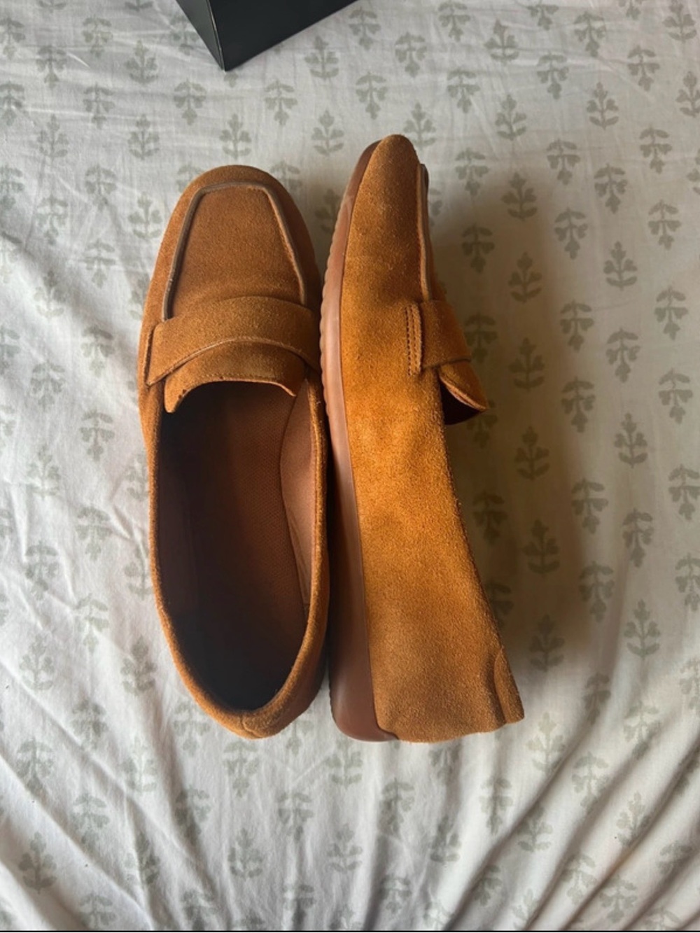 Naturalizer women’s Suede Slip-Ons in Cognac Brown